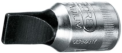 Gedore IS204X0,8 1/4 4 x 0.8 mm Slotted Head Screwdriver Bit Socket - Silver