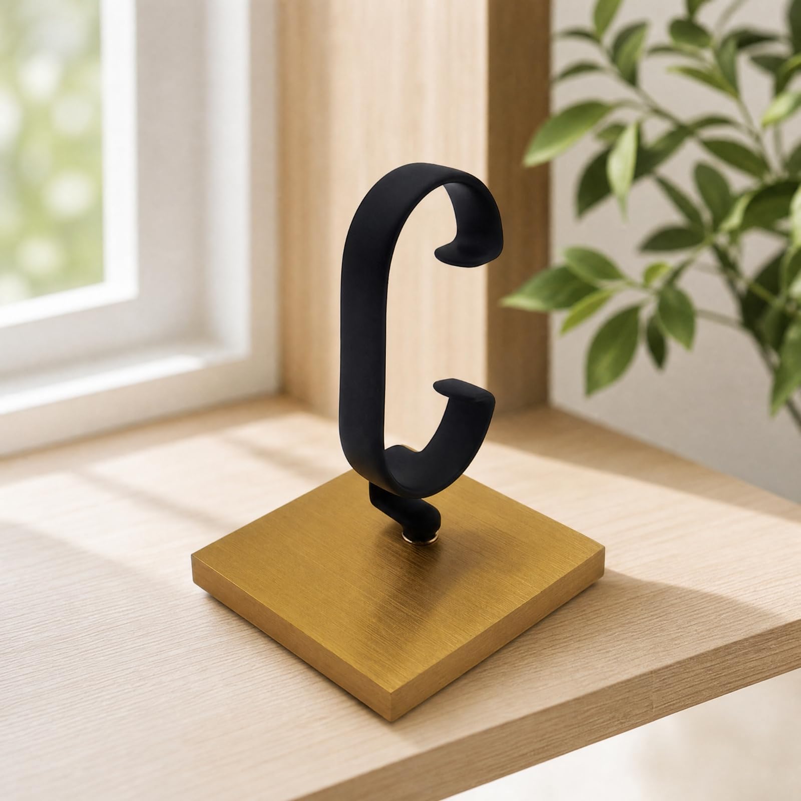 Soporte Metálico con Base Cuadrada y Soporte Curvo Versátil Organizador Joyas con Base Estable Antislizante para Armarios