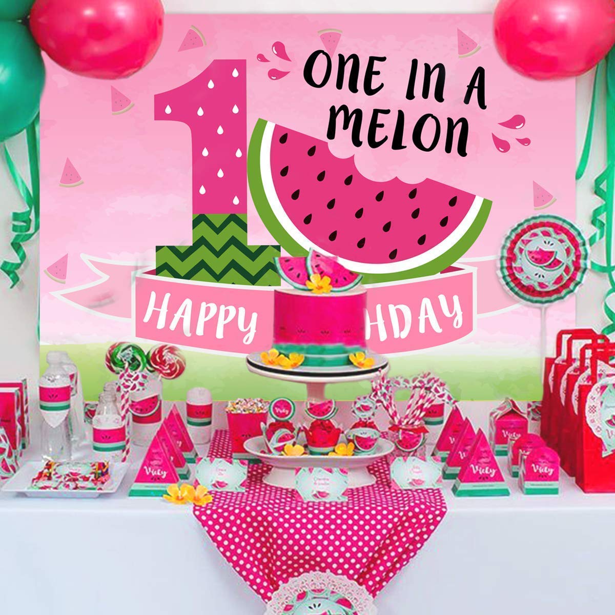 Fotohintergrund „Wassermelone“ (1,5x2,1 M) – Für 1. Geburtstag & Sommerpartys