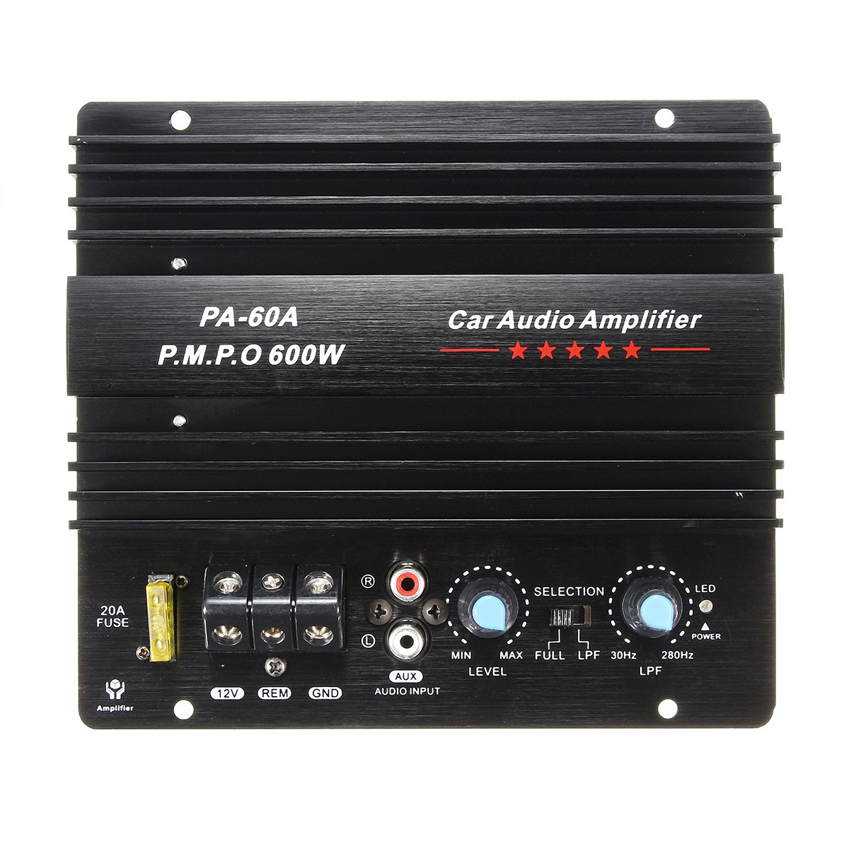 YONGYAO 12V 600W Audio de Alta Potencia Momo Placa de Amplificador Subwoofers de Graves de Coche Amp Pa-60A