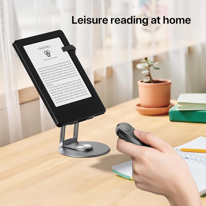 Sycelu K2 RF Távirányító E-olvasókhoz - Kindle, Paperwhite, Kobo Kompatibilis Lapozó, USB-C Tölthető, 20m Hatótáv, Fekete