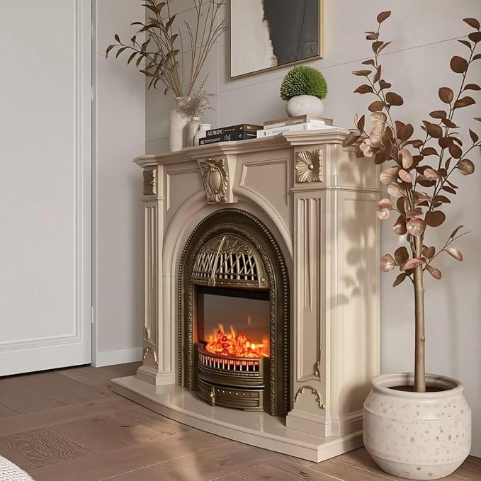 Chimenea Eléctrica Aihm-Lon 59 pulgadas con Repisa y Efecto Llama miniatura 6