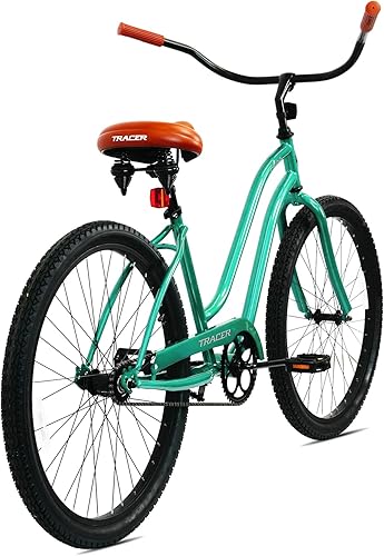 Miniatura 9 de Tracer ACE - Bicicleta crucero de playa de una sola velocidad de 26 pulgadas con freno de posavasos para hombres y mujeres, varios colores