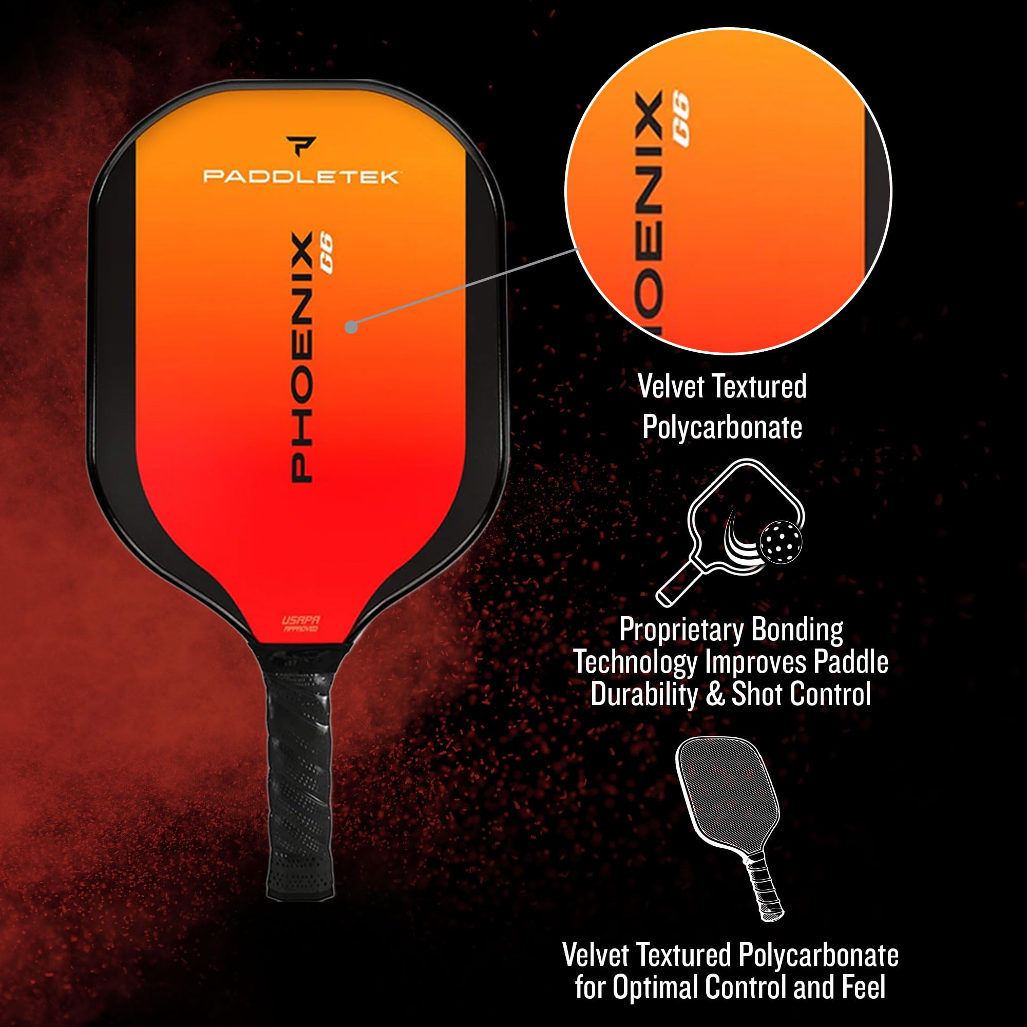 ピックルボールパドル Paddletek Phoenix G6 Paddle Amazon | Paddletek Phoenix G6 ピックルボールパドル