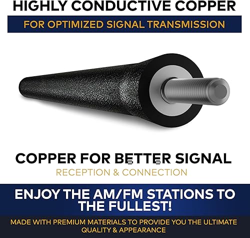 Miniatura 2 de Mástil de antena externa negra 6,5 para Toyota Tacoma 1995-2018 – Reemplazo de antena automotriz para automóviles, camiones y SUV – Compatible con