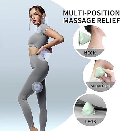 Miniatura 8 de Bola de masaje, bola de punto gatillo manos libres, masajeador de nudo muscular para dolor de espalda de tejido profundo, liberación miofascial,