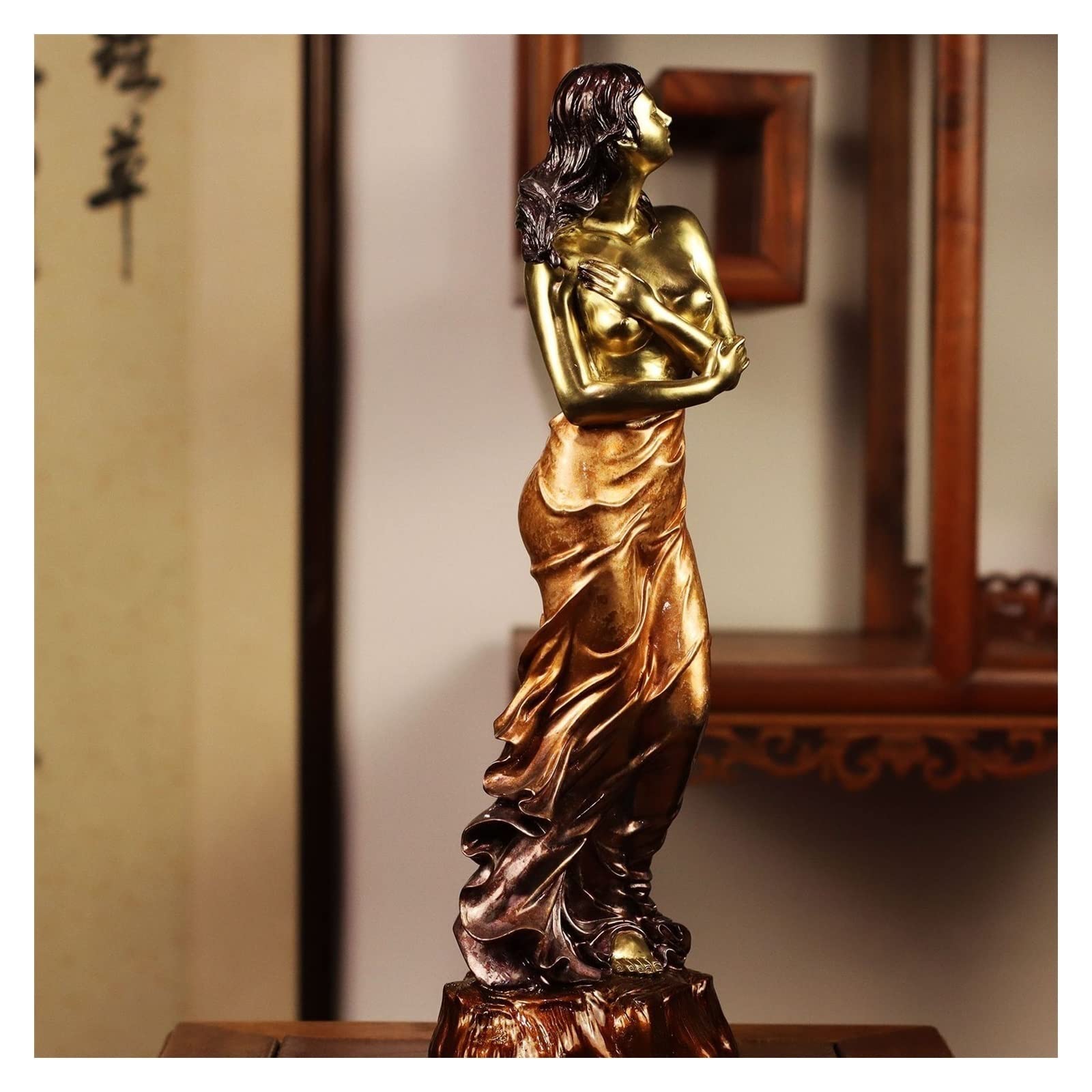 Dekoracje na biurko Urocze piękno Ornament kobieta statua z brązu strona główna salon studium ozdobne ozdoby rzeźba z brązu rzemiosło Akcesoria do biurka domowego