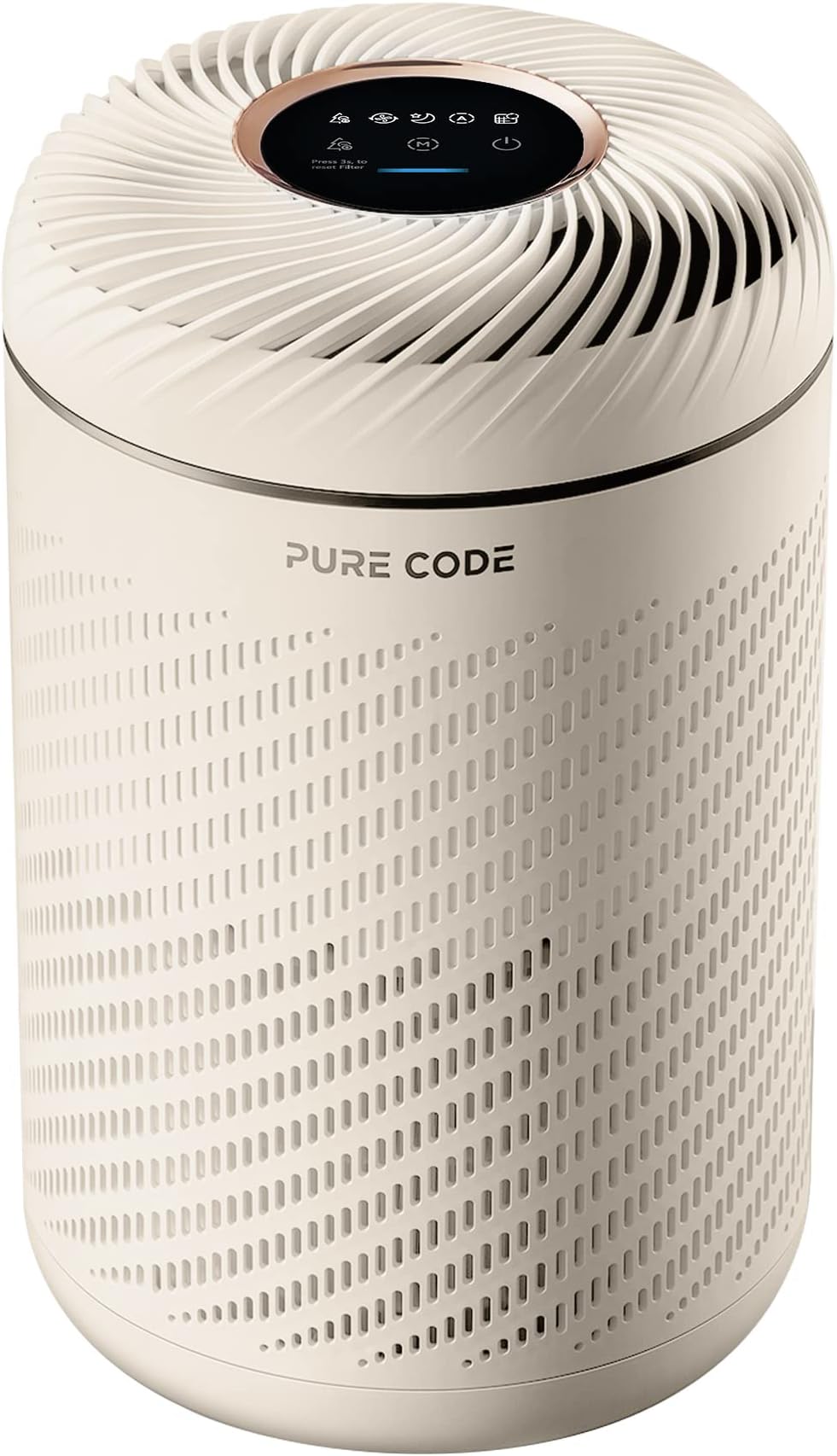 PURE CODE MINI PET H13 True HEPA Air Purifier for Pet Owners, Hair Allergies, Removes 0.1um Particles & Pet Dander, Dust, Smoke, Pollen, Odor, tVOCs, Quiet Air Cleaner with Net Ion, 243ft² Coverage