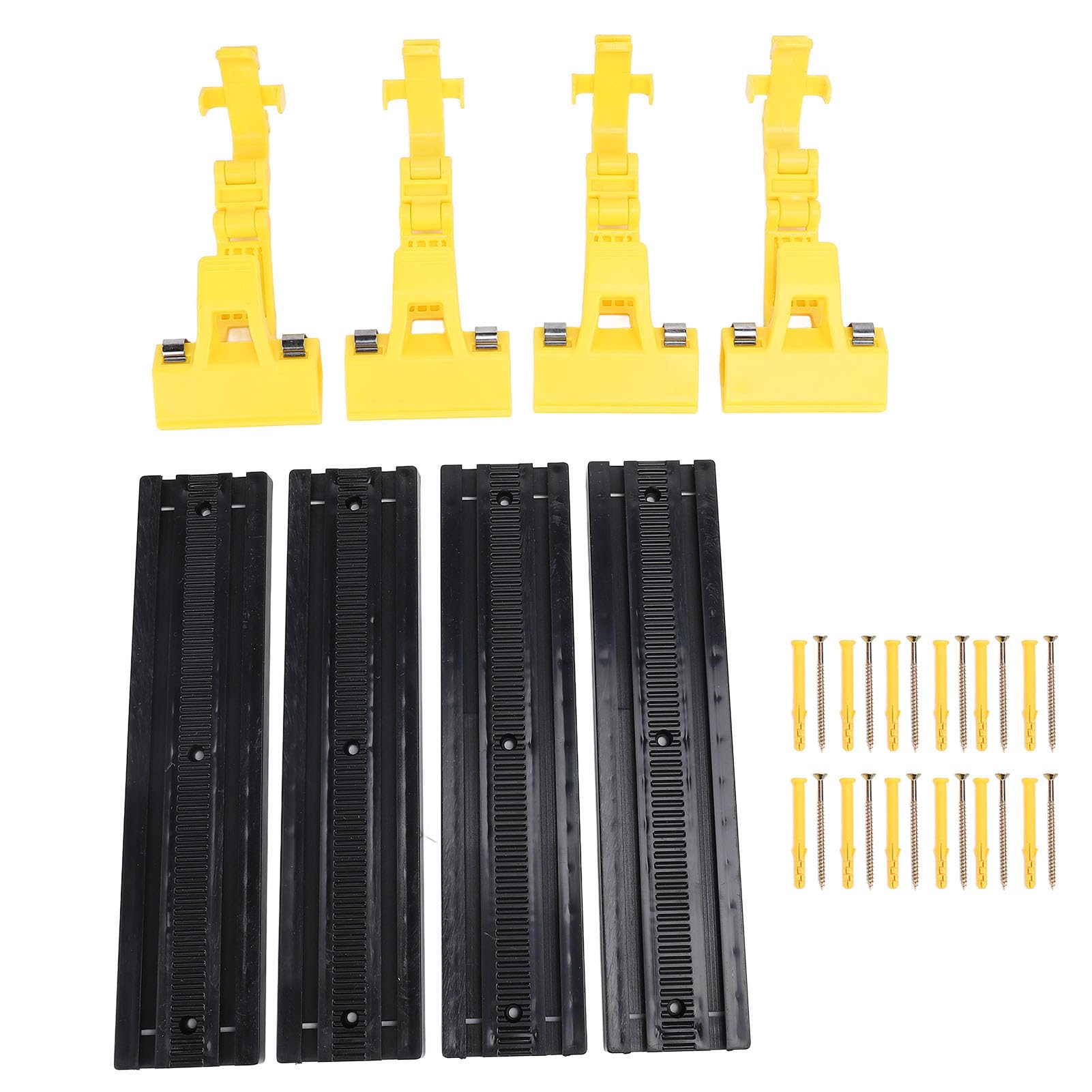 Lot De 4 Pinces à Tapis Pour Voiture - Acier Inoxydable Antidérapant, Montage Mural, Parfait Pour Le Séchage Et L'organisation