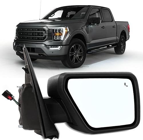 Miniatura 41 de OCPTY Espejo de remolque para 2007 2008 2009 2010 2011 2012 2013 2014 para Ford para camioneta F-150 Pickup Camión Remolque Espejos Par Par Potencia