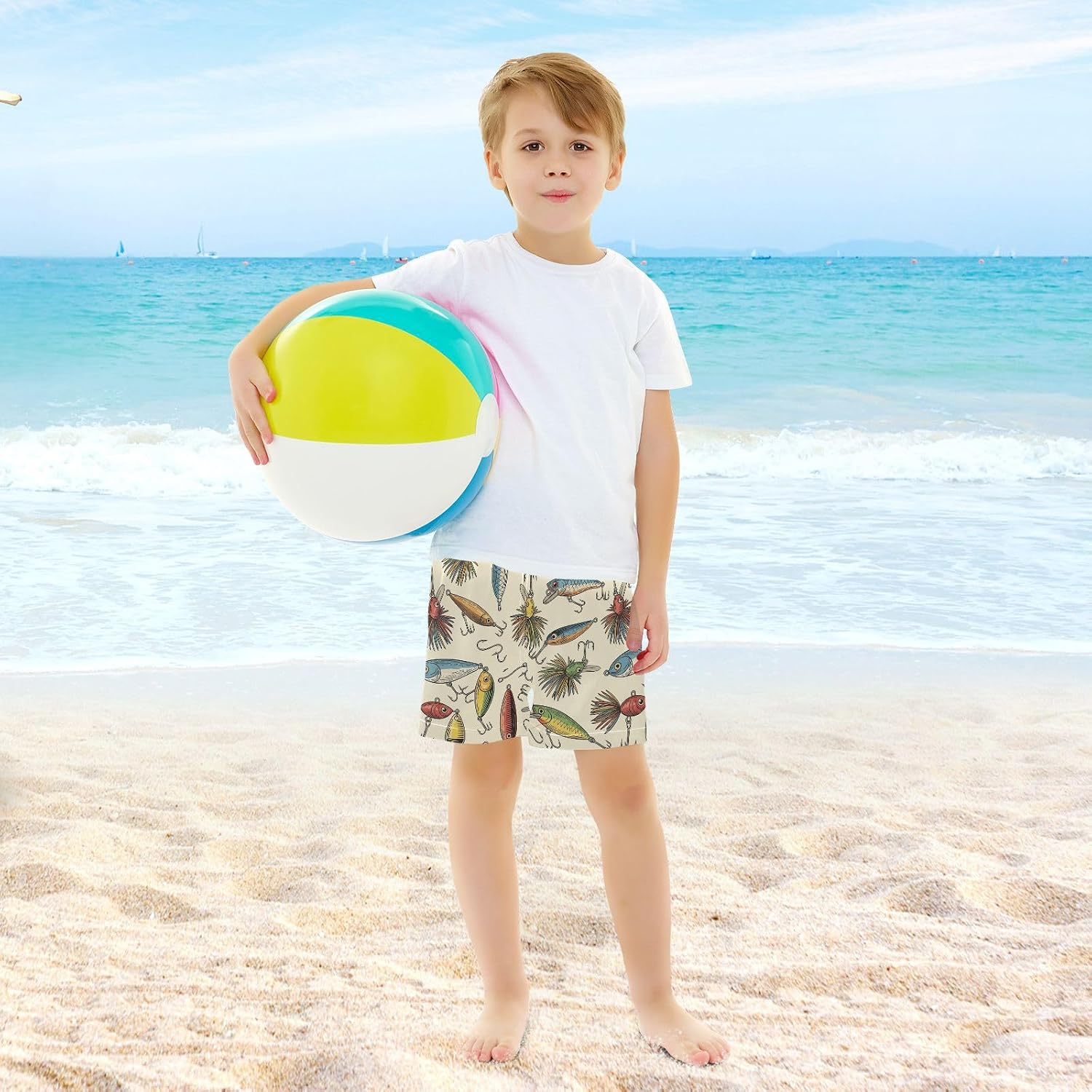 VIGTRO Boys Swim Trunks with Compression Liner Quick Dry Swim Shorts, Boys Board Shorts Summer Bathing Suit for Kids 4T-13Y