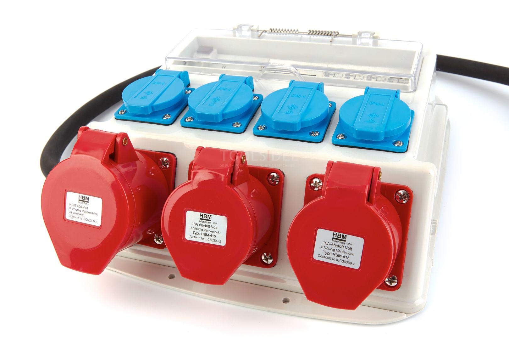HBM Bloc de Distribution 3 x 400 Volts et 4 x 230 Volts - Pin-Terre