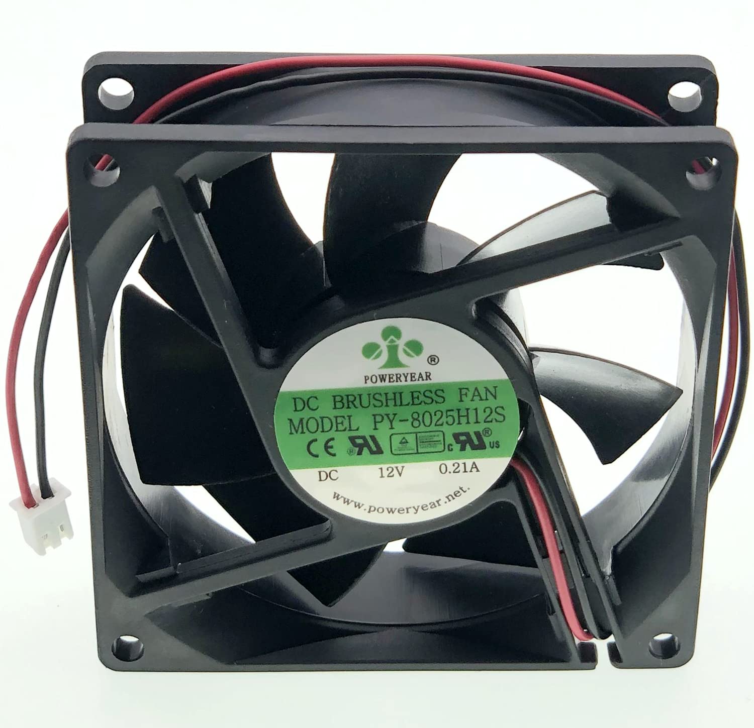 Amazon.co.jp: POWERYEAR PY-8025H12S DC 12V 80mm ファン 0.21A 80×80
