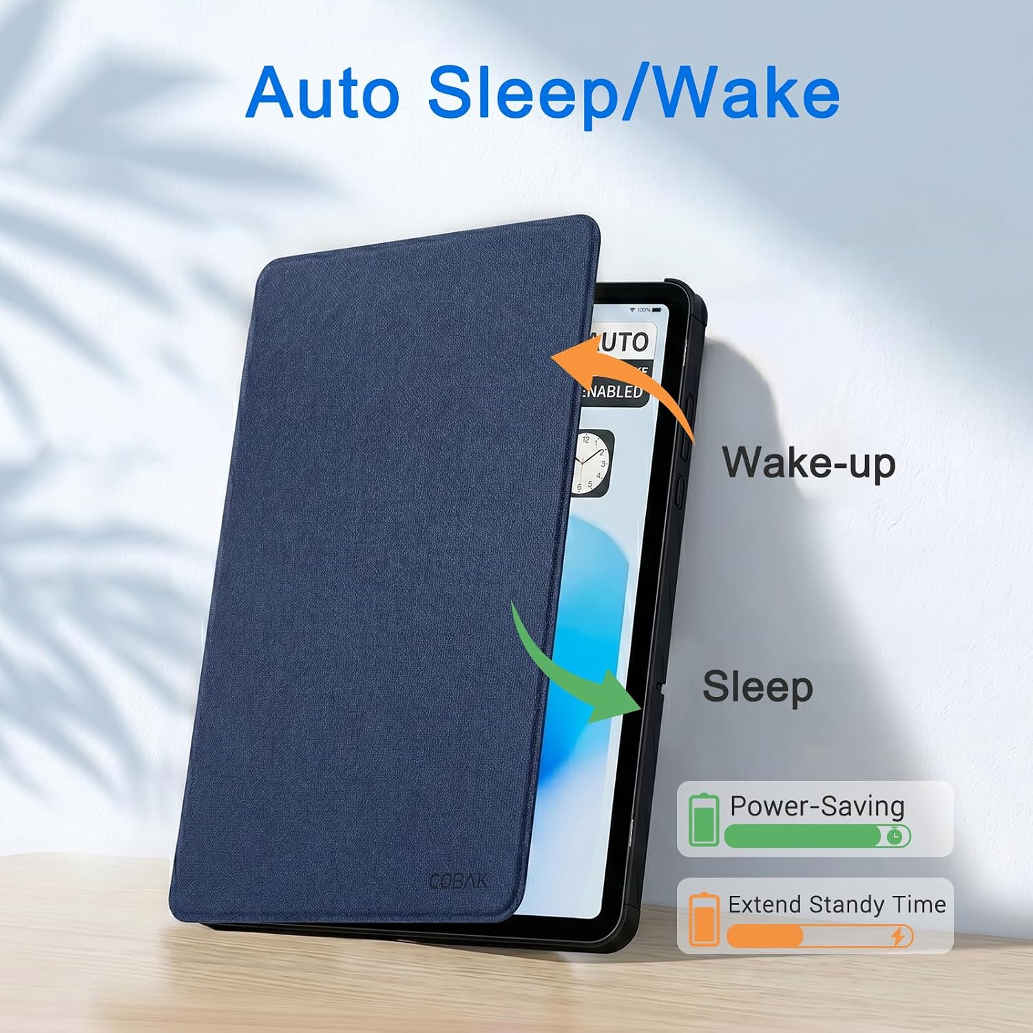 CoBak Case for Samsung Galaxy Tab A11+ Plus 11” 2025, Multi-Viewing Angles, All New PU Leather Folio Stand Cover with Auto Sleep Wake Feature for Samsung Galaxy Tab A11+ Tablet 11-inch, Navy Blue