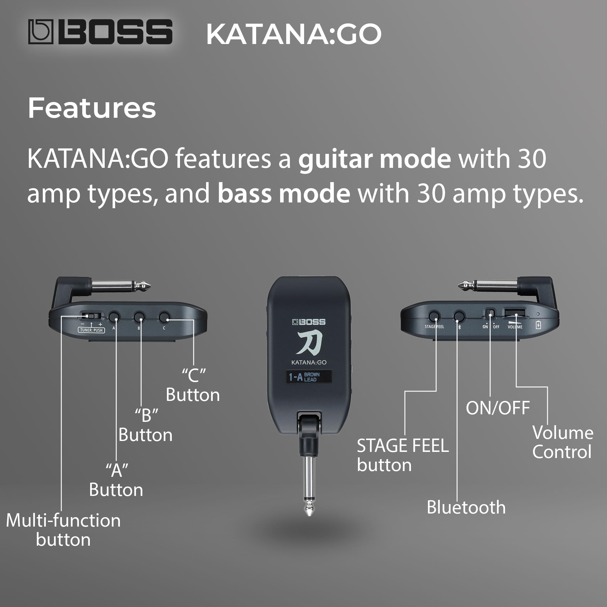 DJ機材 BOSS KATANA:GO BOSSヘッドホンアンプ「KATANA:GO」がデザインを一新して再登場