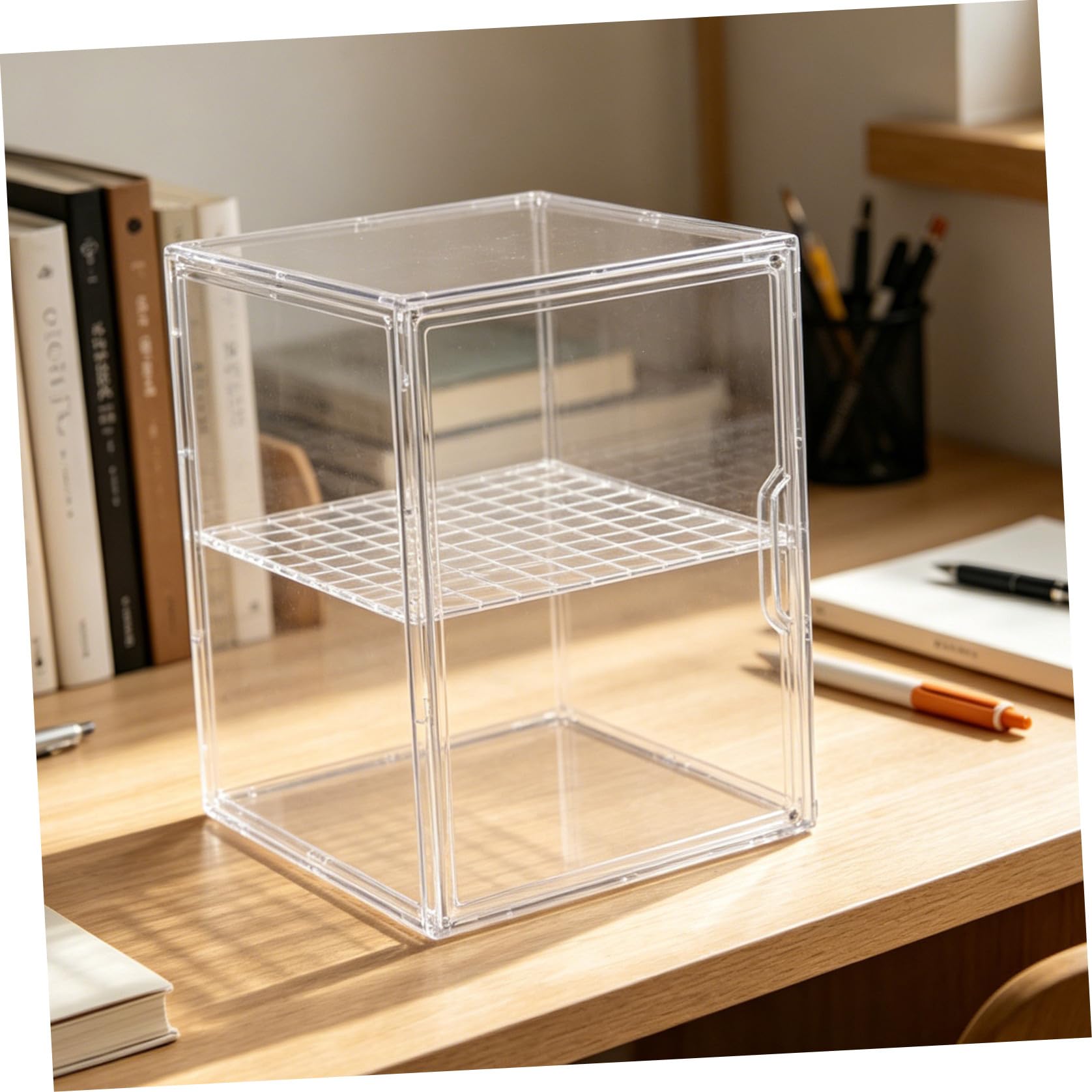 Caja Expositora para Muñecas y Figuras de Acrílico de 2 Niveles