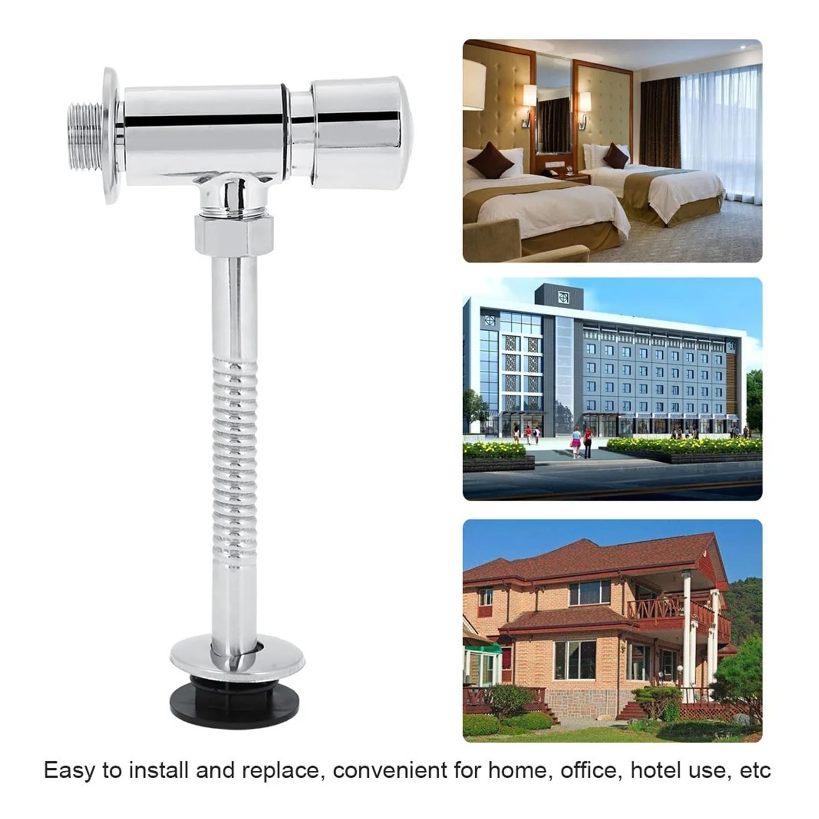 Fluxómetro manual para inodoro 1 Válvula De Descarga Manual A Presión For Inodoros, Urinarios, DN15, Accesorios Baño Casa, Hotel Y Oficina