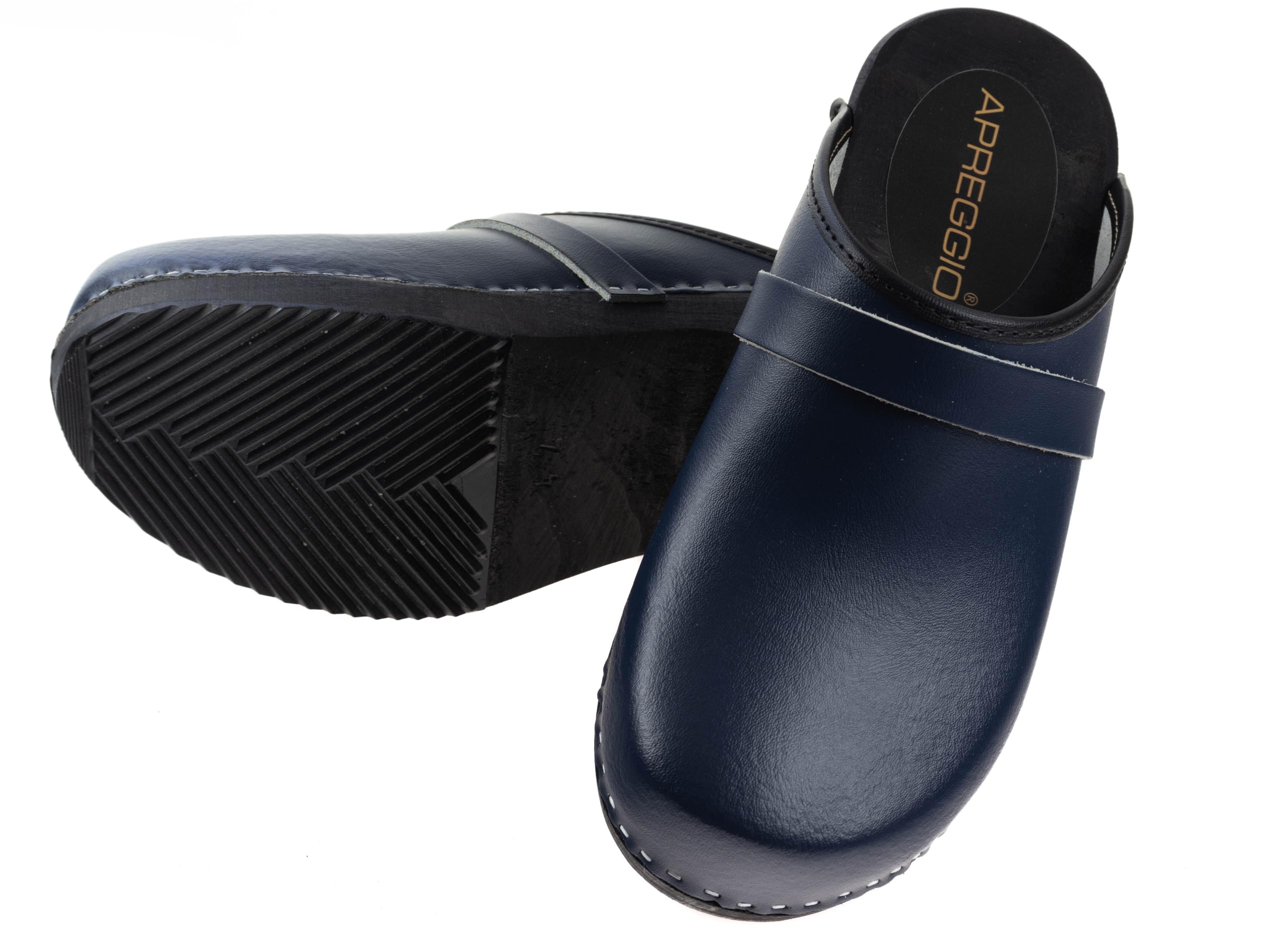 APREGGIO Zoccoli Uomo Legno - Pantofole Ortopediche - Scarpe Uomo Legno Solide