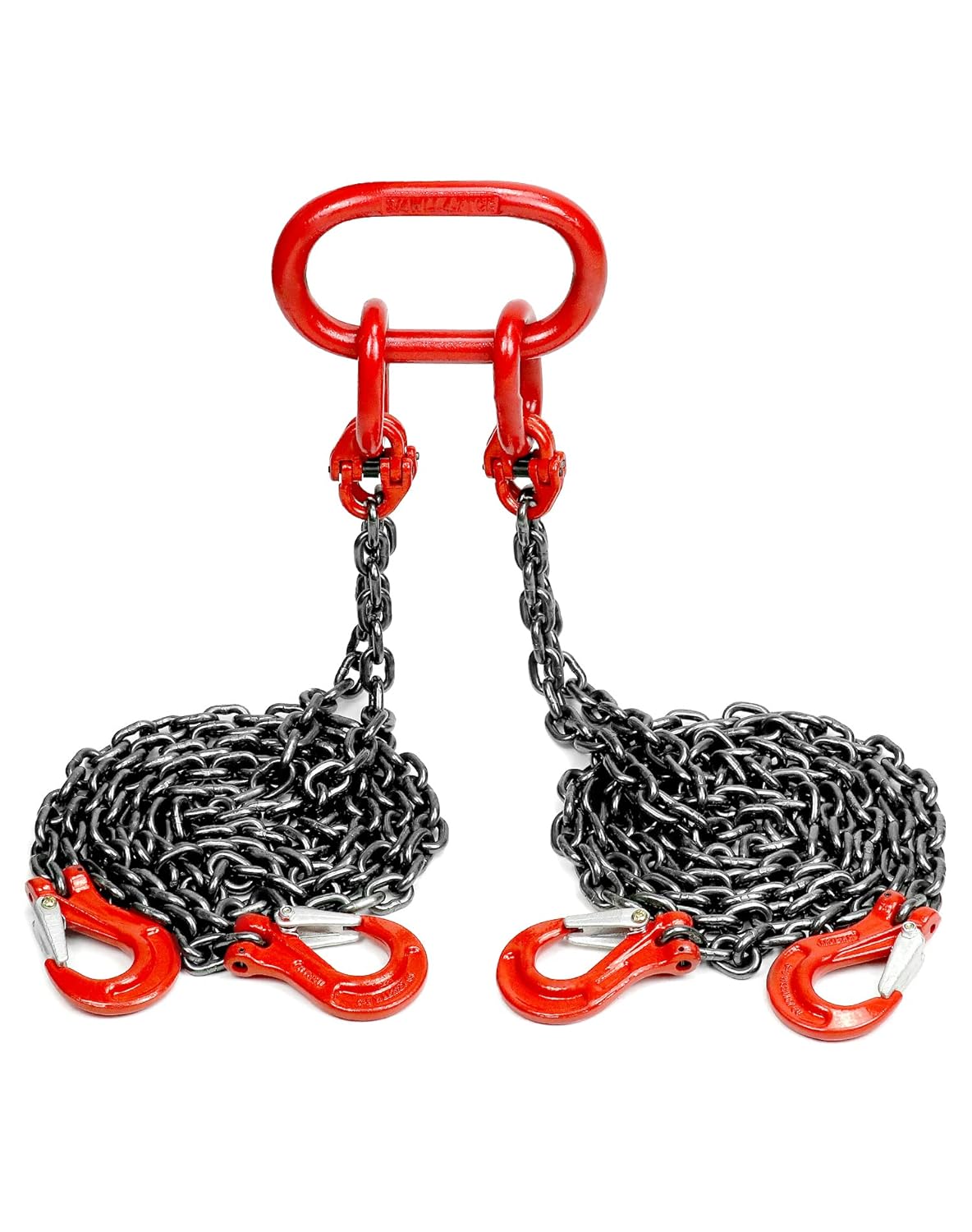 QWORK G80 5Ft Chain Sling 1/4" x 5 Ft, Alloy Steel Quad Leg with Grab