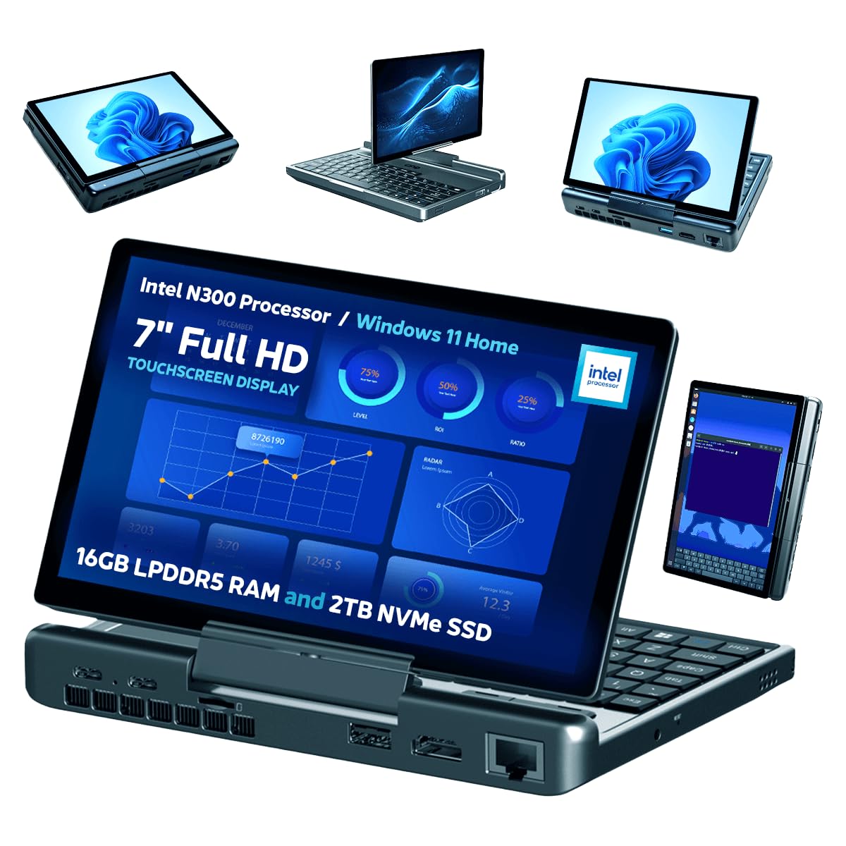 Amazon.co.jp: GPD MicroPC 2 | 7インチ1080Pディスプレイ付き