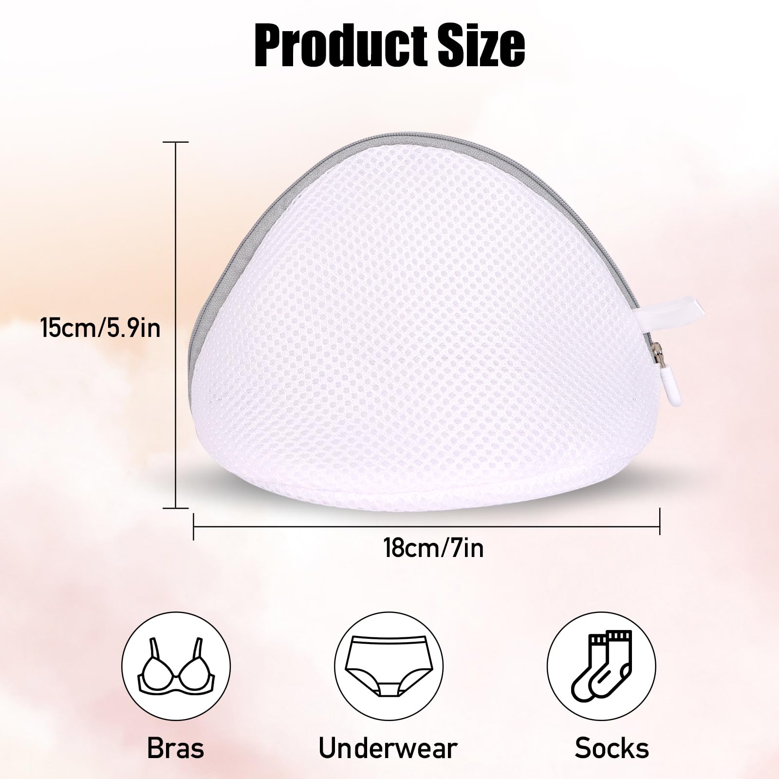 Iridsmole 2pcs Bra Bags for Washing Machine Reusable Bra Laundry Bag, Bra Washing Machine Bag - Image 2