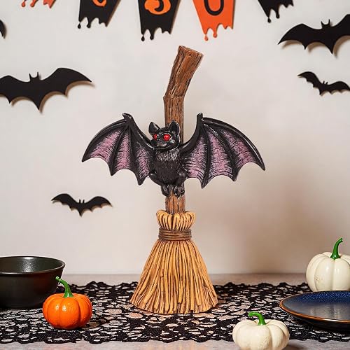 Bat Decor - 6.2inch Vintage Halloween Figurines Witchy Bat Figurine