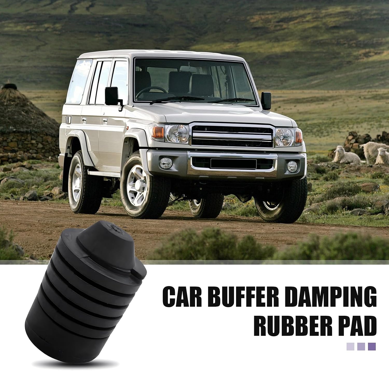 2 PCS Car Bumper Damping Rubber Pad, Hood Stop Bumper Buffer Rubber Block, OEM 90541-15019 Modification Accessories, Compatible with GAC Highlander Tundra Runner (Black)