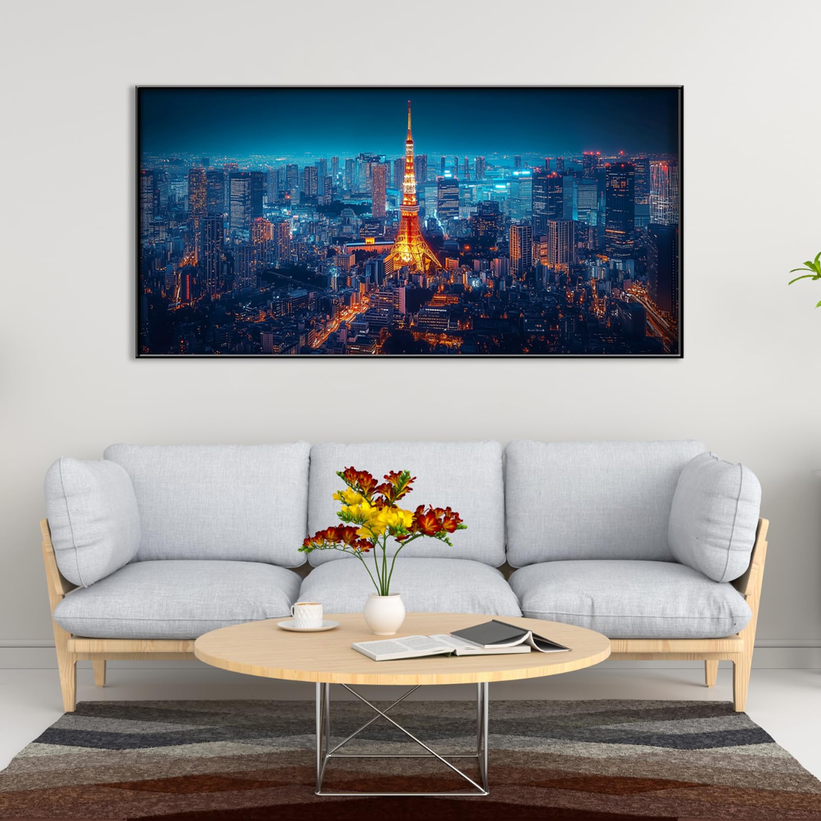 Amazon.com: Tokyo Canvas Wall Art, Tokyo Skyline Wall Art