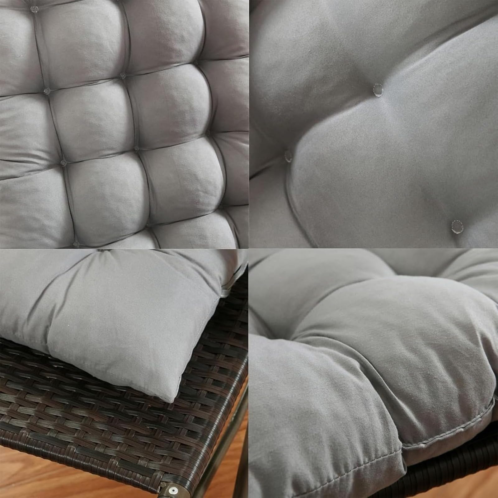 Lot De 2 Coussins De Chaise à Dossier Bas 40 X 80 Cm - Tissu Imperméable, Avec Attaches - Pour Jardin, Terrasse, Salon