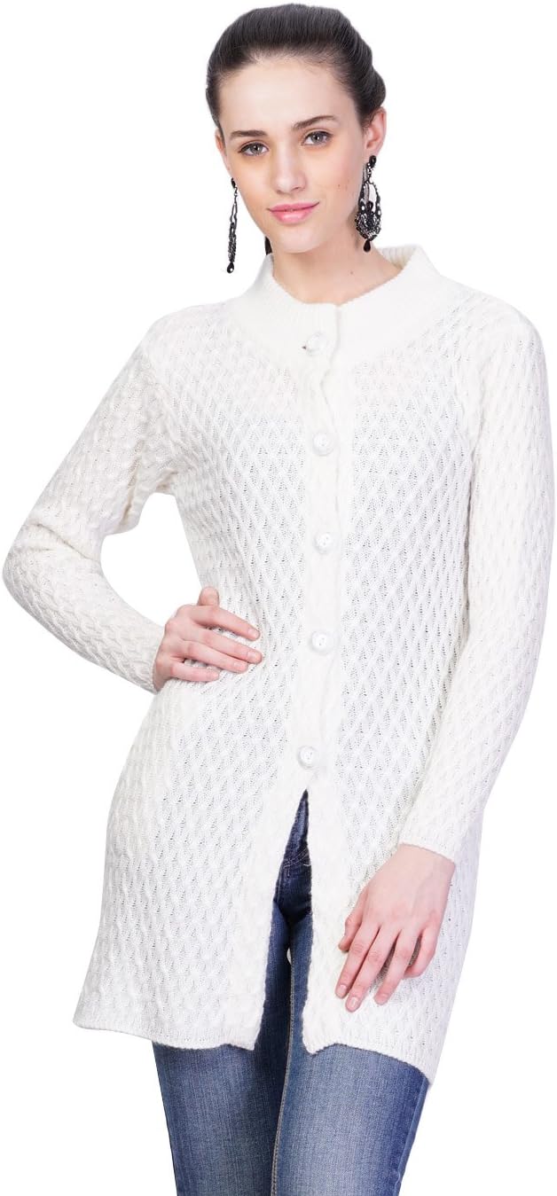 MONTREXWhite Designer Long Coat for Women