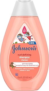 Johnson's Kids' Curl Defining Shampoo with Shea Butter, Cleanses, Smooths Frizz, & Defines Waves & Curls for 24 Hours, 13.6 fl. oz