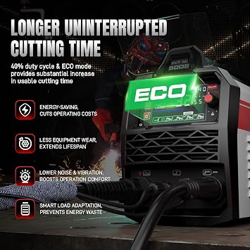 ANDELI Plasma Cutter, Non-Touch Pilot Arc 50A Plasma Cutting Machine,4.05'' Larger LED Display,5/8 Clean Cut, Post Flow Mesh,Plate Cutting/Grid Cutting/Marking 110/220V,2T/4T for Beginners DIY