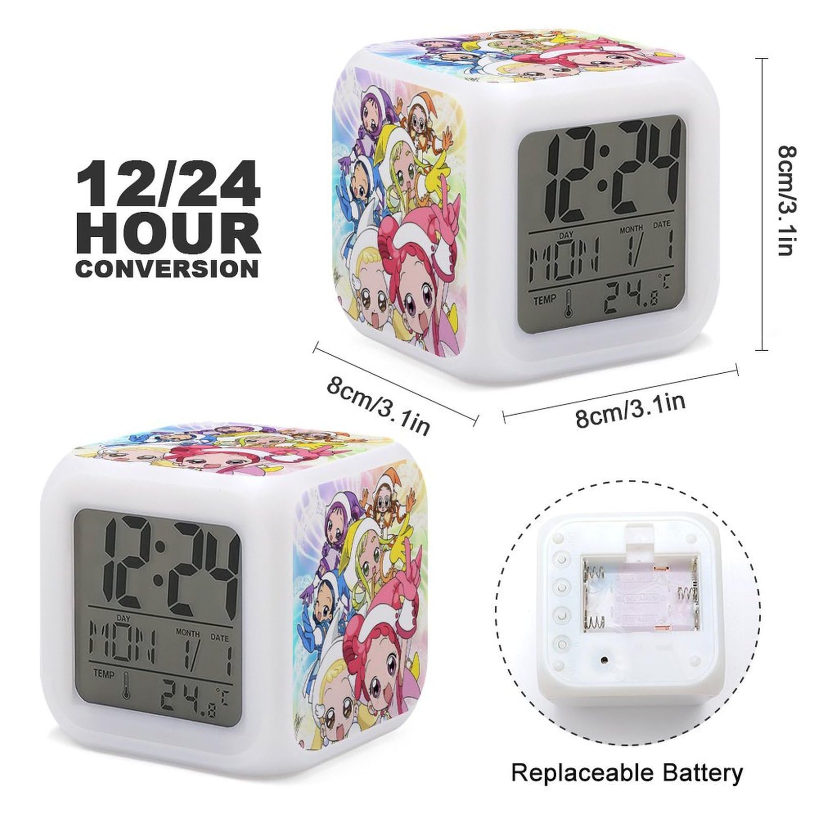 Amazon.co.jp: おジャ魔女どれみ 目覚まし時計 アナログ 大音量