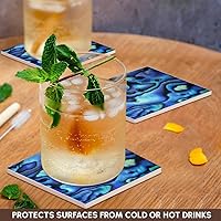 Vista 3 de 3dRose CST_73908_3 Patrón de concha de Paua 'abulón', Nueva Zelanda-AU02 DWA4678-David - Posavasos para azulejos de cerámica, juego de 4