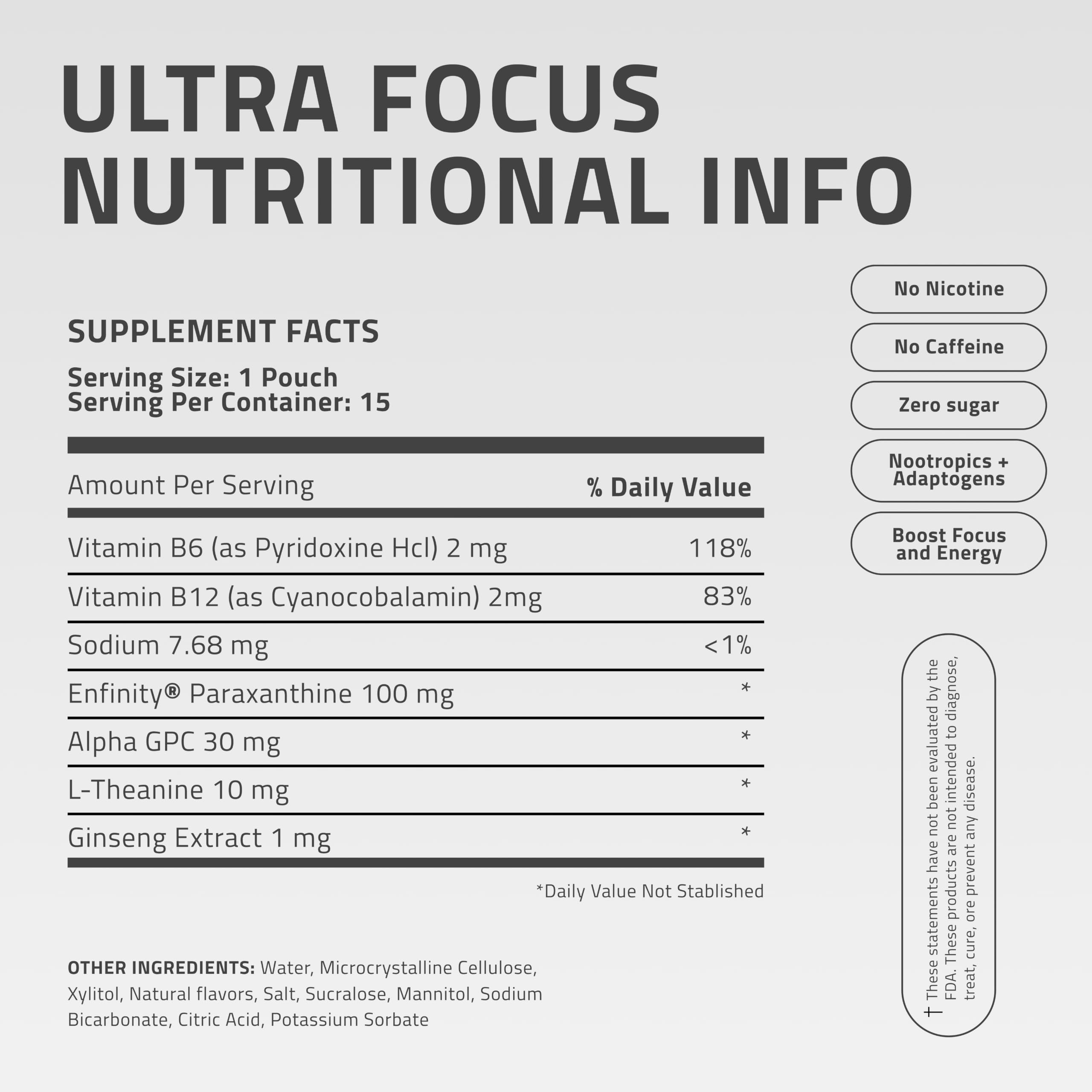 Ultra Focus Pouches (Tropical Pack, 3 Cans) Nicotine and Caffeine Free — Amazon image 2