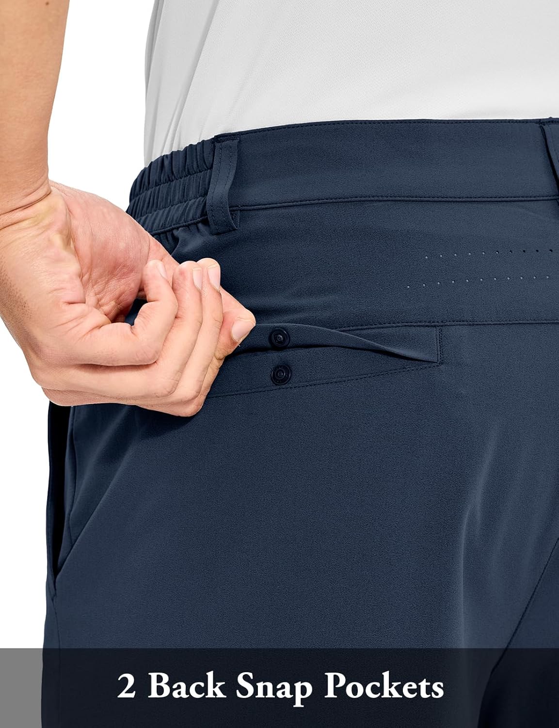 TBMPOY Men's Golf Shorts 10" Quick Dry Lightweight Stretch Dress for Flat Front Work Casual Hiking Shorts with 4 Pockets - Image 6