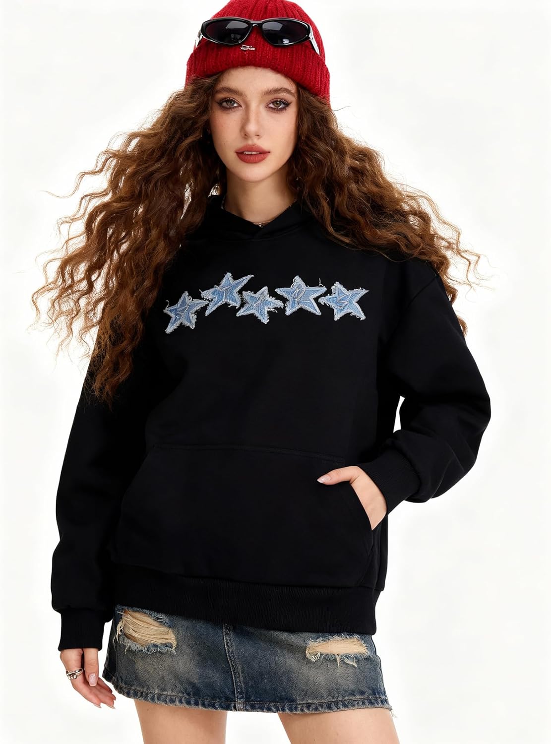 Novelty Hoodies for Women Men Loose Fit Y2k Hooded Sweatshirt Casual Unisex Long Sleeve Pullover Streetwear - Image 6