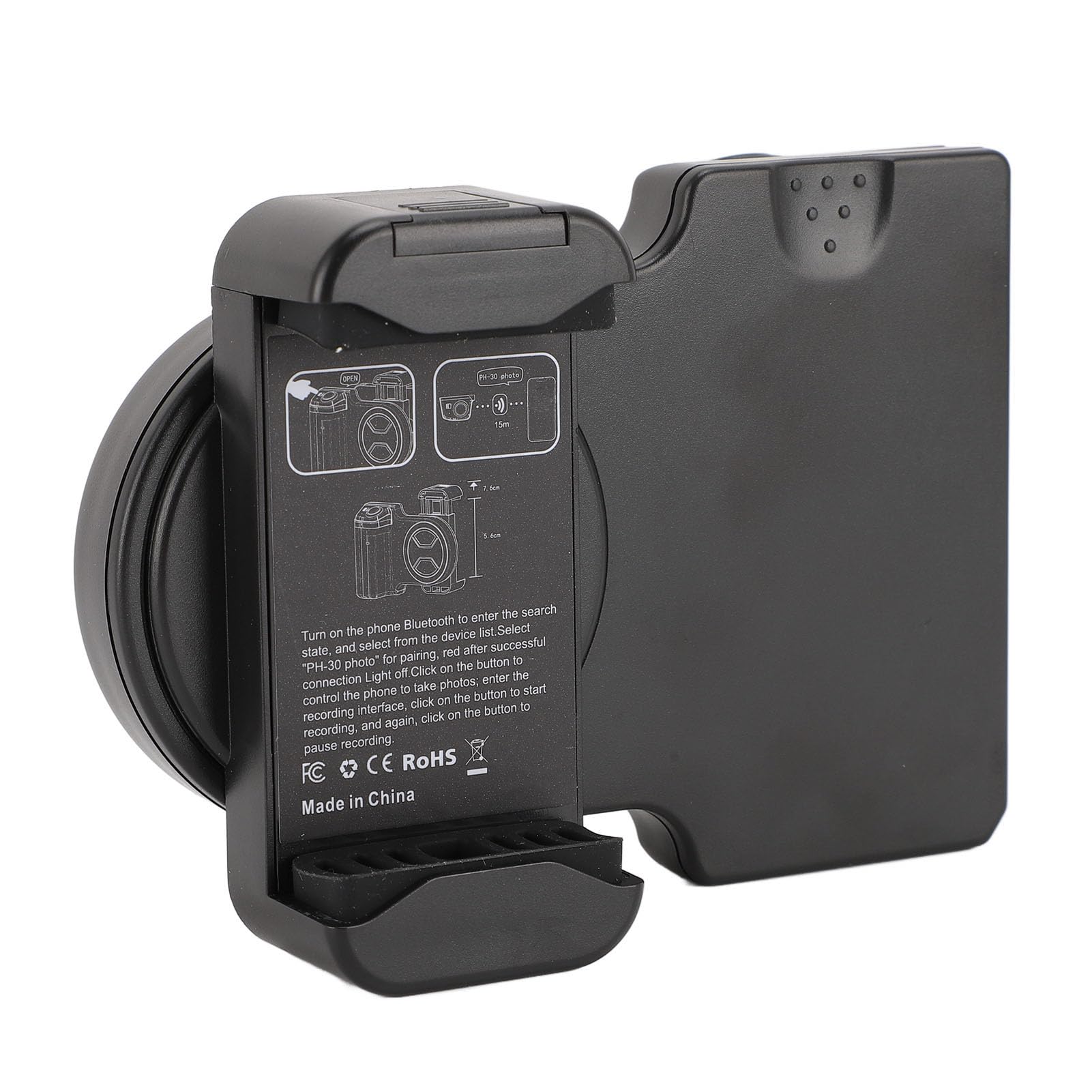 VBESTLIFE Supporto per Impugnatura per Smartphone Simile a Fotocamera con Telecomando Wireless, Impugnatura Universale per Scattare Foto da Telefono per e IOS