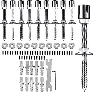 Edelstahl-Wanddraht-Rankgitter-Set, Gartenpflanzen-Stützsystem, robuste Kletterpflanzen-Stützrahmen, Outdoor-Wandhalterung, Diamantmuster-Gitter (1)