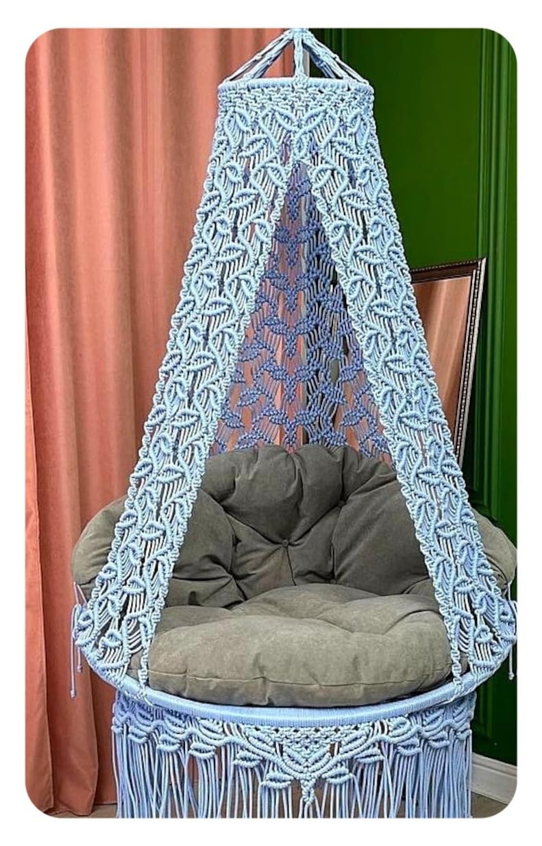 Home Decoration Hanging Cotton Hammock Swings,Elegant Handmade Round Swing for Living Room, roof top, Garden, Balcony, Patio, Gifts, Home Decor Used for Living Rooms, Roofs, Gardens, Balconies,(40 in
