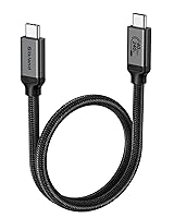 Vista 9 de Silkland Cable USB 4 [certificado USB-IF] para cable Thunderbolt 4 de 3.3 pies, sincronización de datos de 40 Gbps, 8K/5K @60Hz, 240W, cable USB C