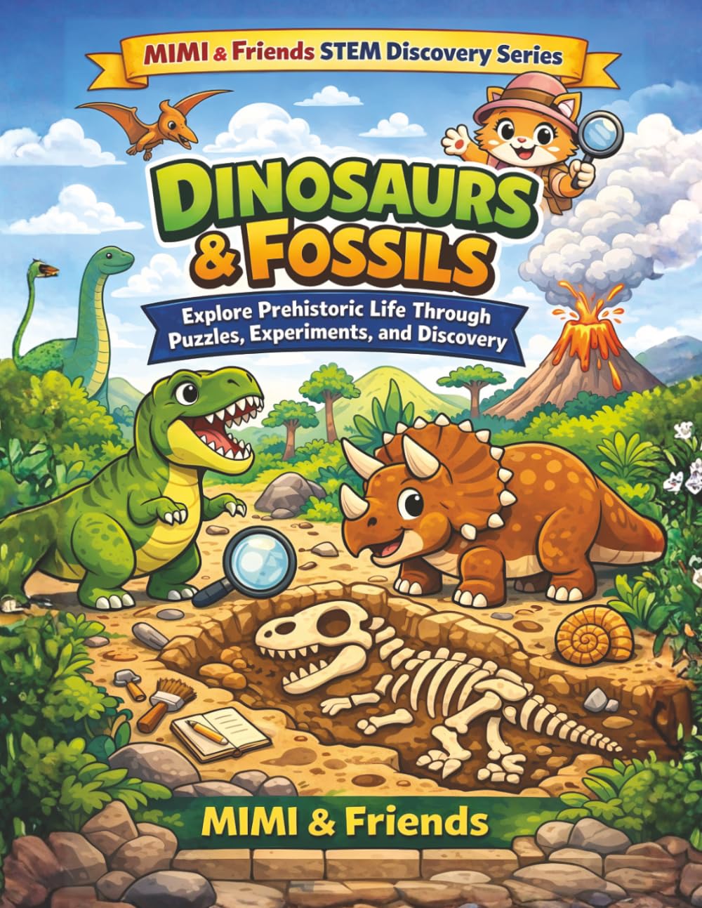 Dinosaurs & Fossils: Explore Prehistoric Life Through Puzzles, Experiments, and Discovery (STEM Discovery Puzzles Series)