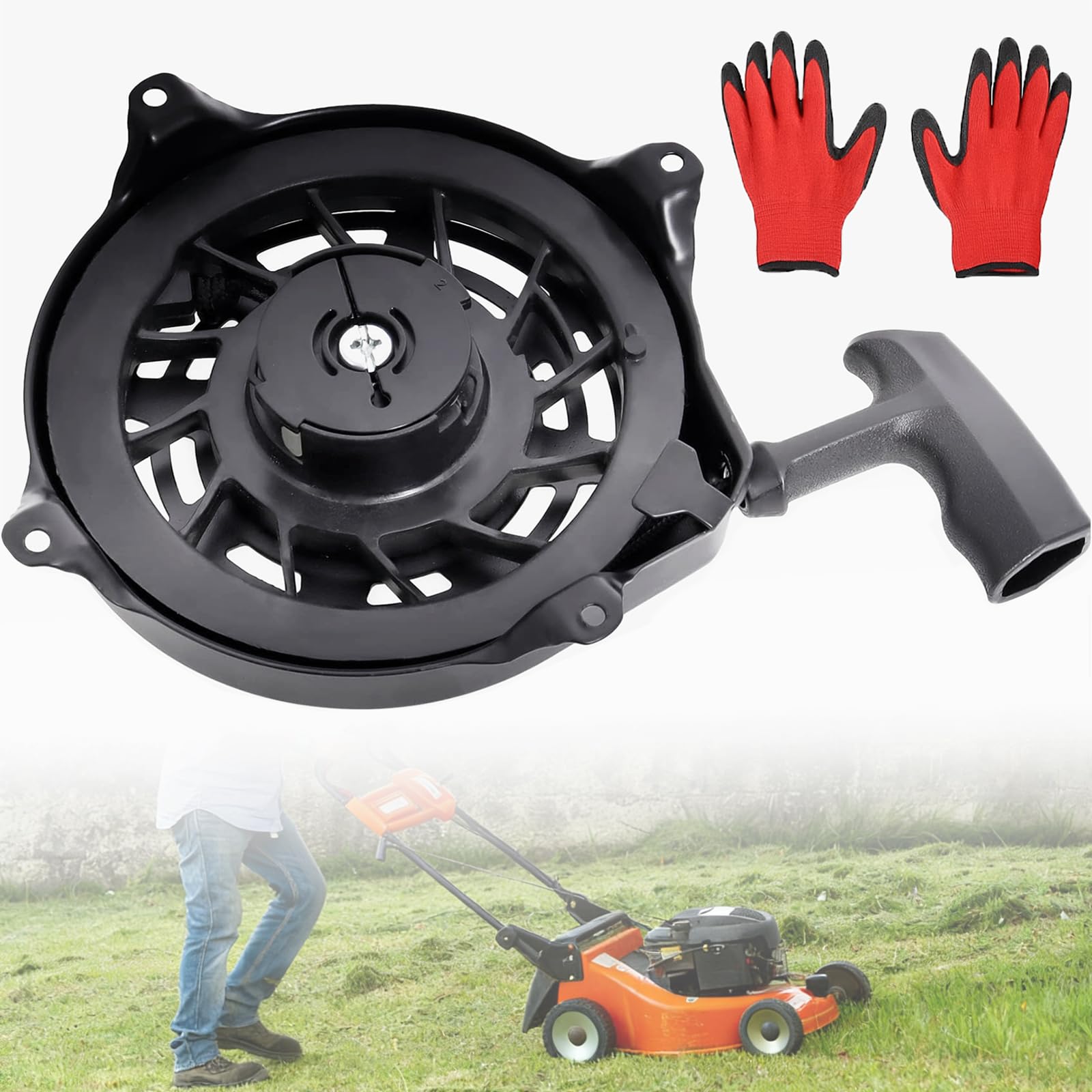 Poweka 497680 Avviamento a Strappo di Ricambio Compatibile con Briggs & Stratton 497680 Oregon 31-068 Rotary 12368