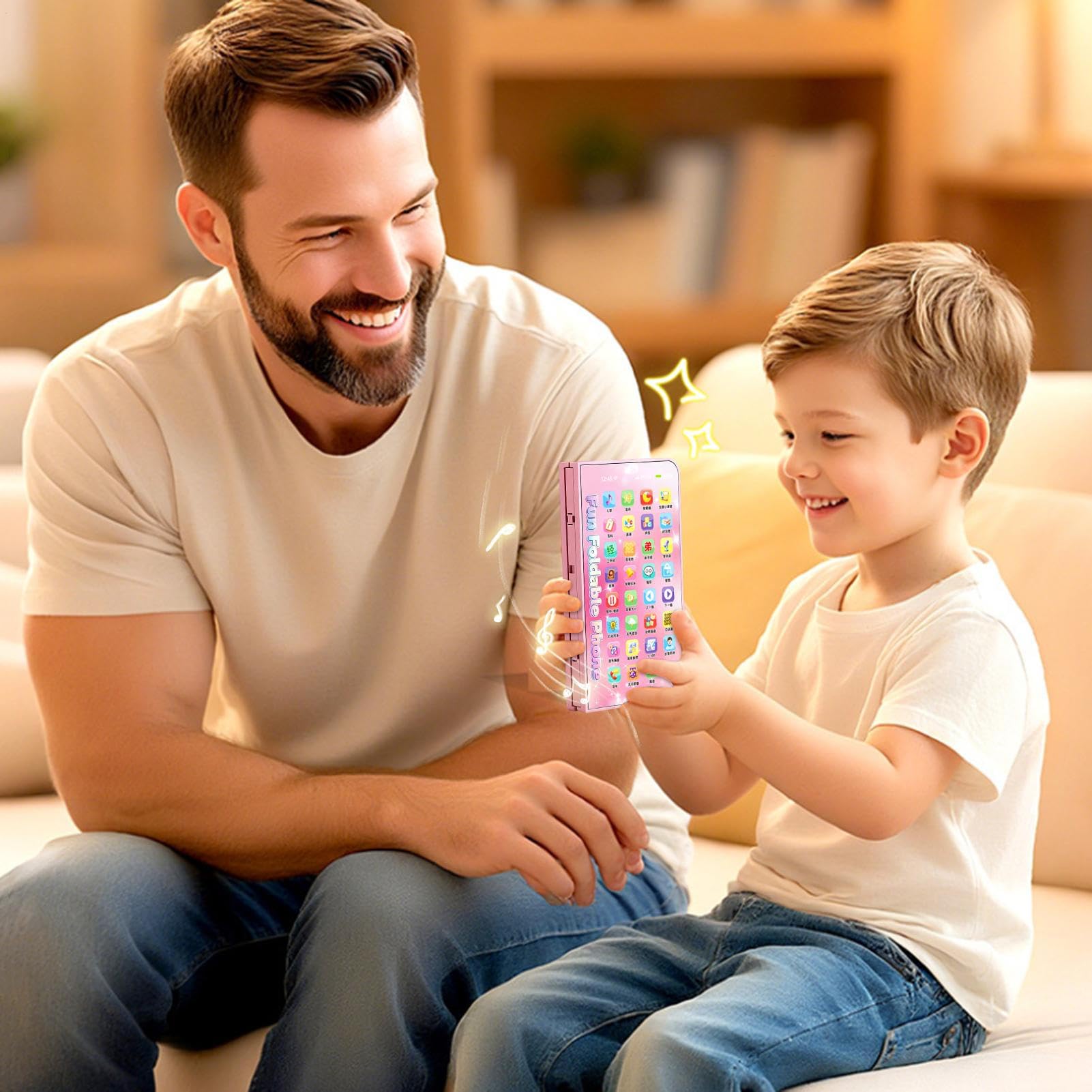 Kinder Spielzeug Telefon | Faltbares Spielzeughandy,Kindermusikspielzeug,für Kinder Junge Mädchen Geschenk Zuhause Reise Urlaub
