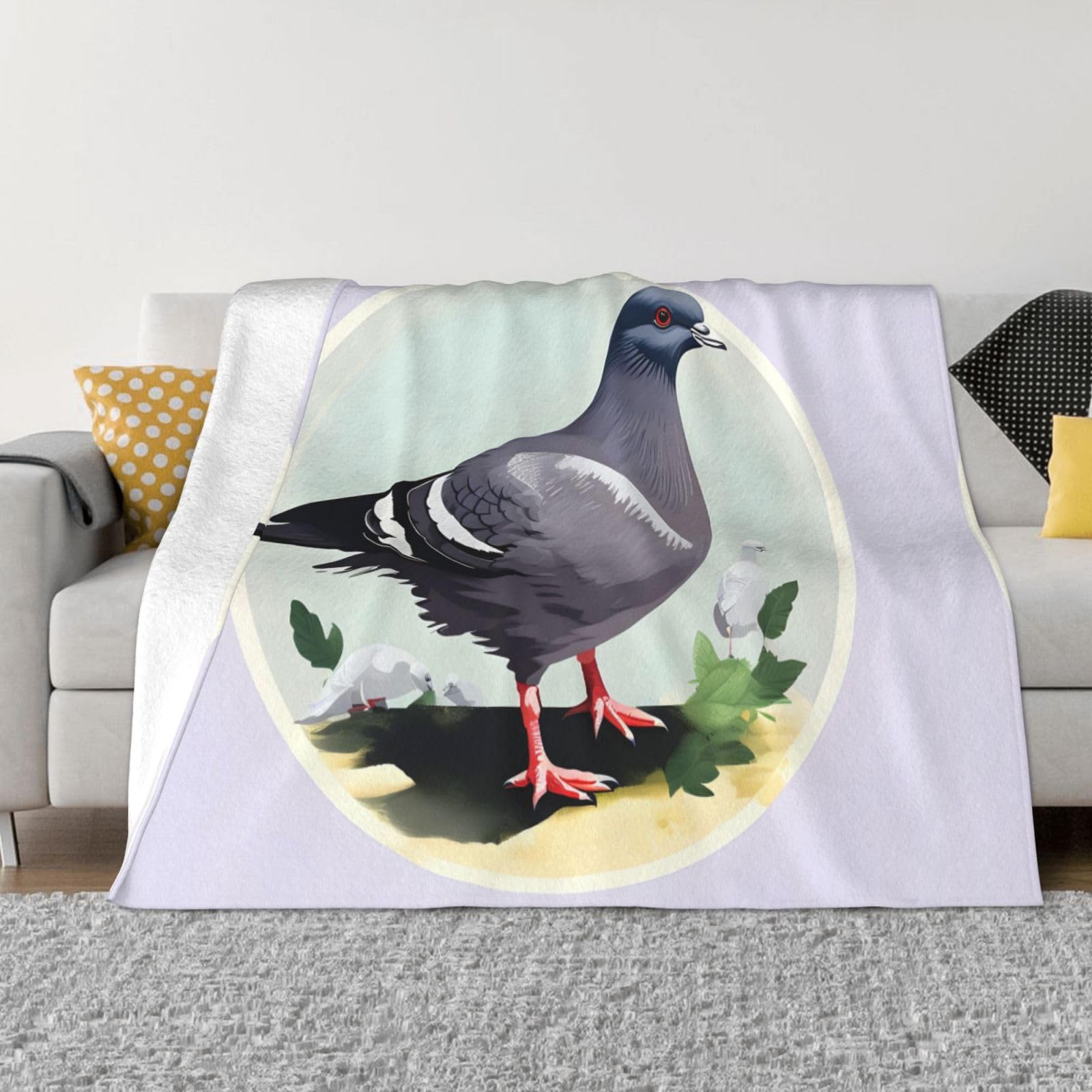 Couverture polaire en flanelle douce et chaude grise pour lit et canapé salon