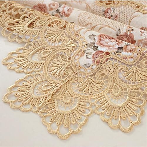 Miniatura 3 de ETULLE Manteles hechos a mano con bordado simple, elegante, para bodas, manteles de té, toallas, refrigerador (especificación: 35.4 x 59.1 in) ()