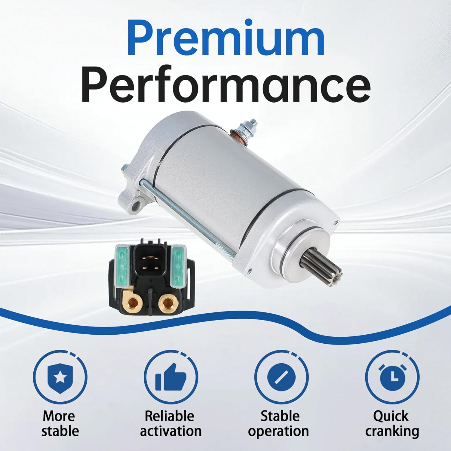 WFLNHB Starter and Relay Solenoid Replacement for Suzuki VL1500 VL1500B Intruder 1500 1998-2004