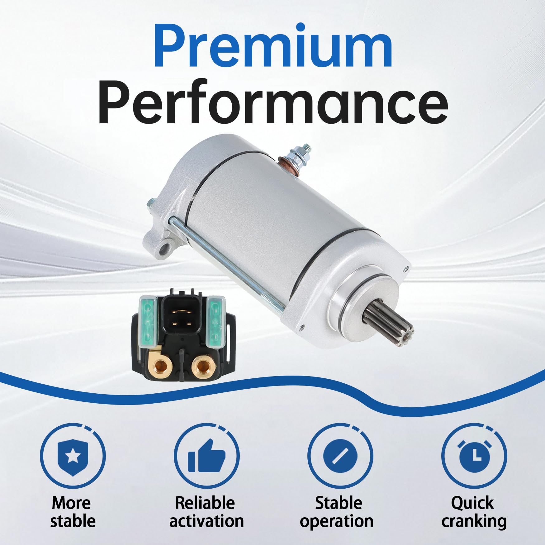 WFLNHB Repuesto de solenoide de arranque y relé para Suzuki VL1500 VL1500B Intruder 1500 1998-2004