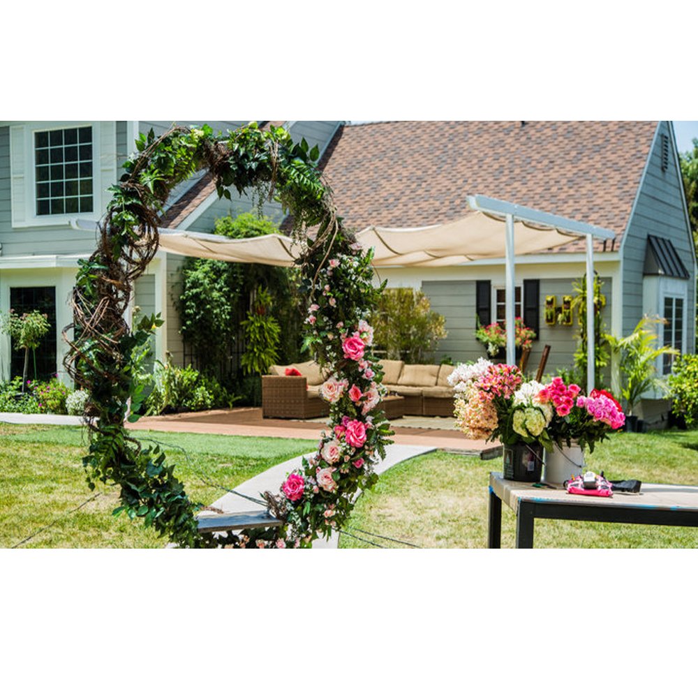 JD - 80 foglie artificiali di edera da appendere, 2,1 m, per ghirlanda, matrimonio, arco, corridoio, decorazione da parete, casa, soffitto, patio, cucina, giardino, recinzione, ufficio, festa, 12