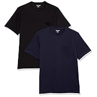 Amazon Essentials Maglietta Girocollo a Maniche Corte con Taschino dalla vestibilità Standard Uomo